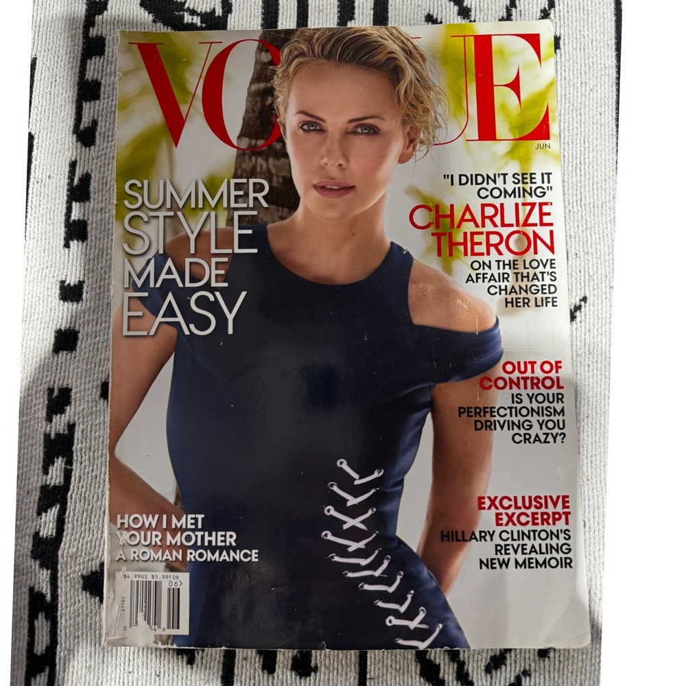 Vogue Magazine 2014 Lot of 3 June October November Charlize Theron Reese Natalia - Picture 2 of 4